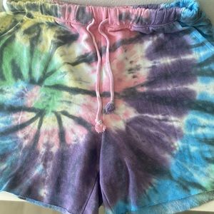 PINK Tie Dye Dad shorts